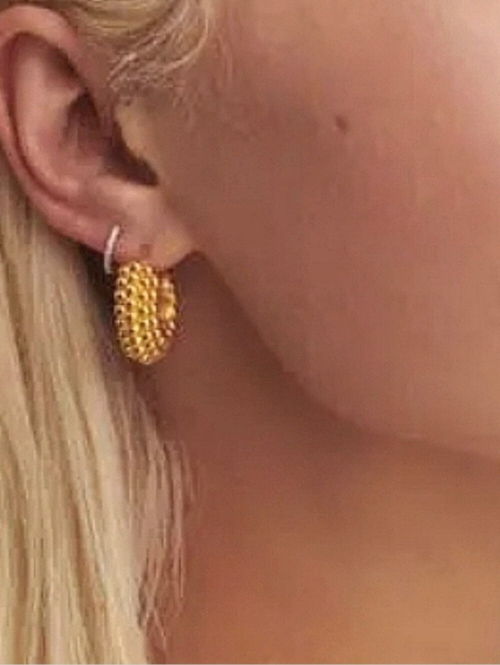 Chunky small huggie earrings; nwot